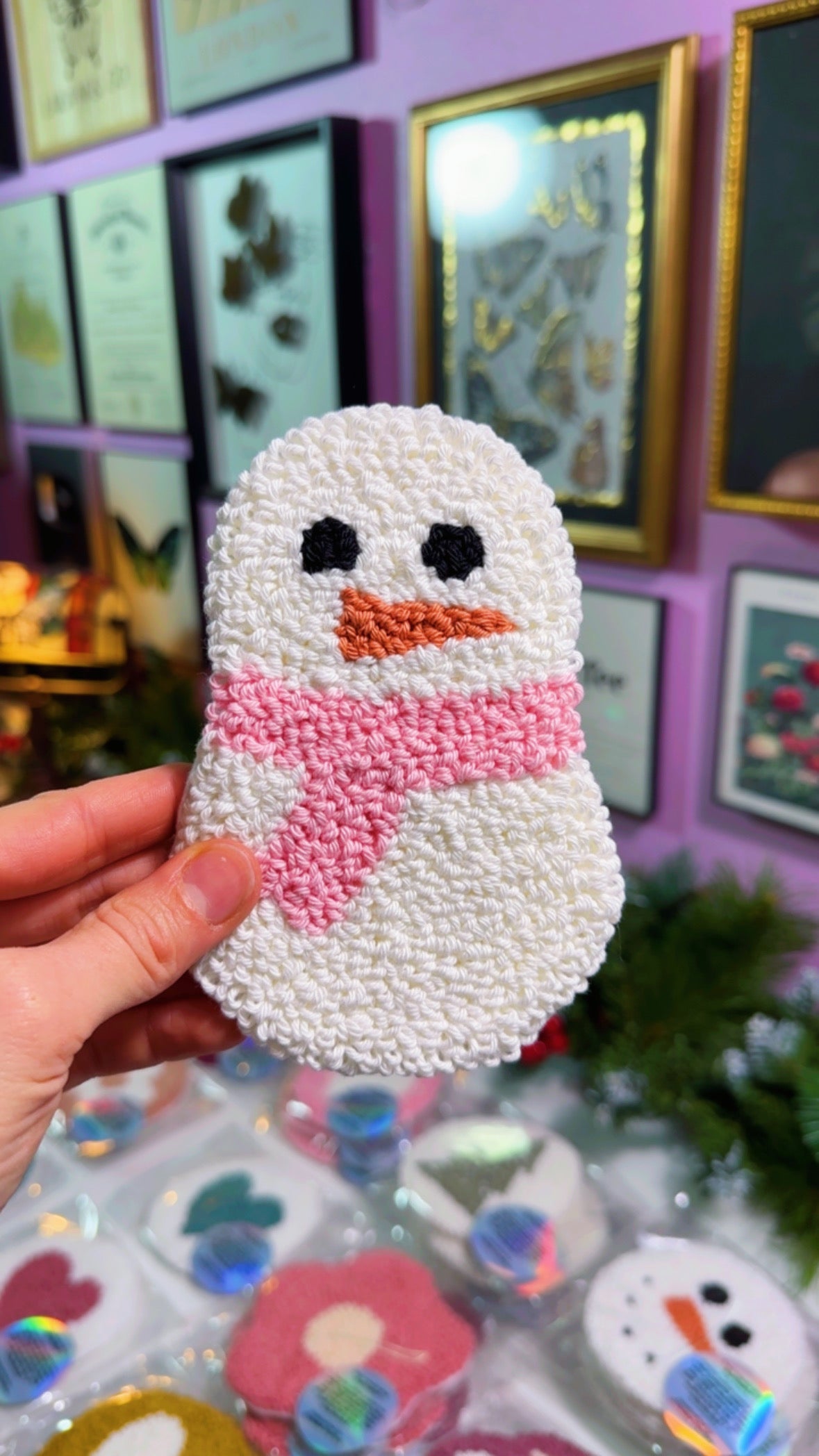 Snowman Friend Handmade Coaster