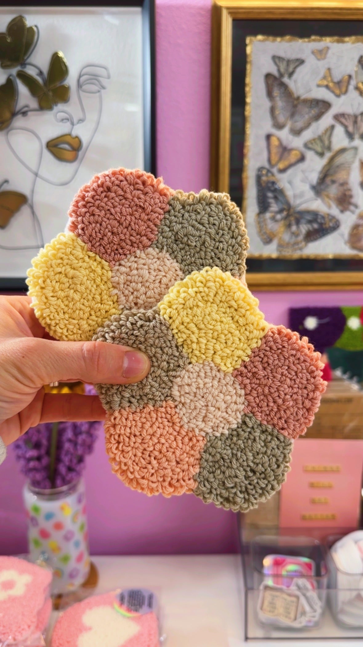 Pastel Flower Handmade Coaster