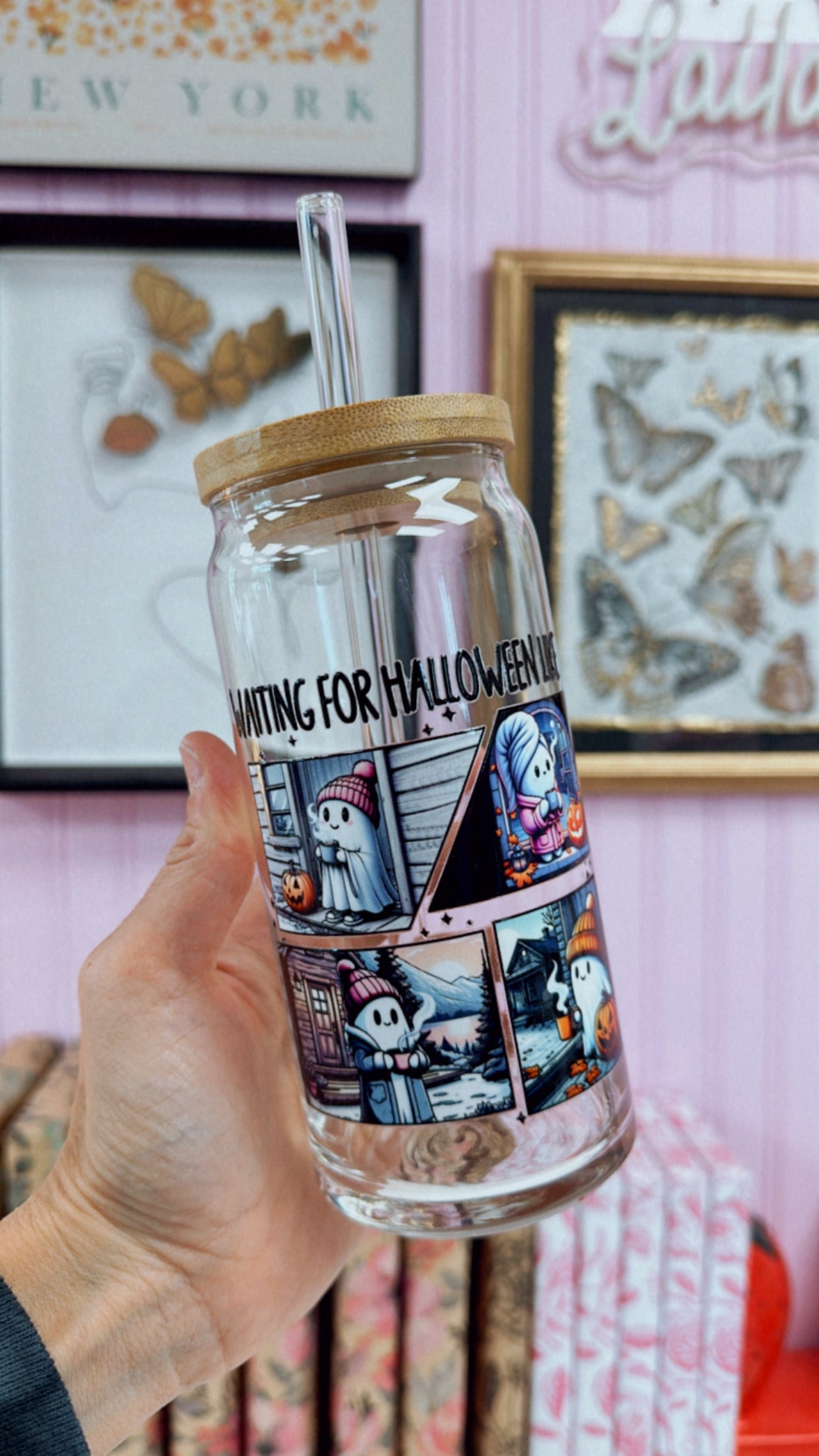 Waiting for Halloween 20 oz Glass