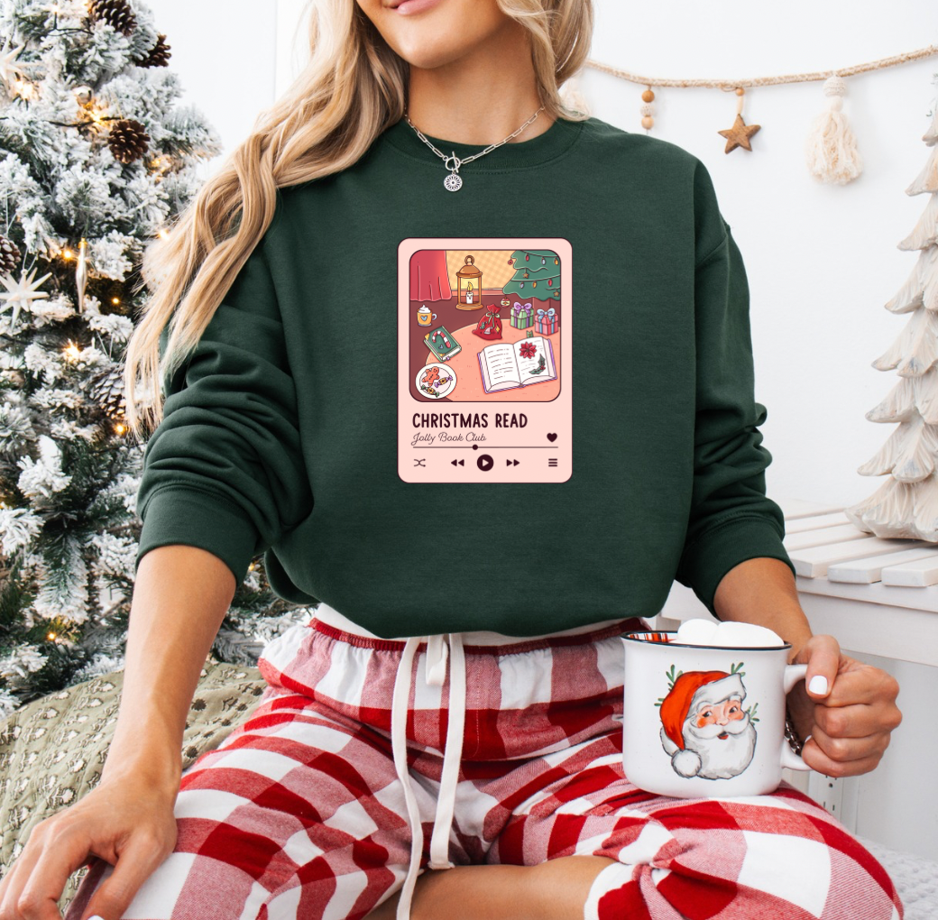 Christmas Read Crewneck (Forest)