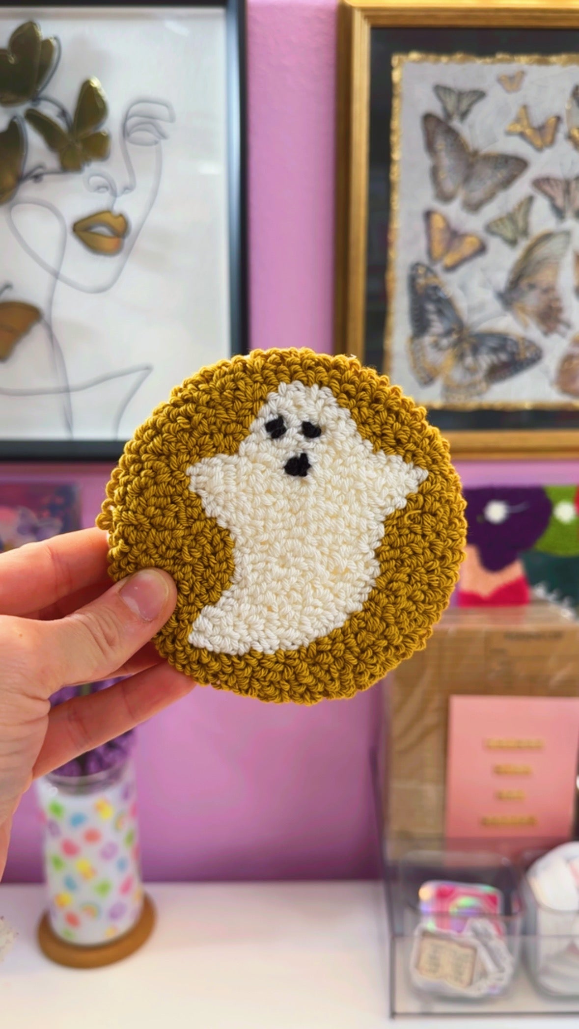 Mustard Boo Handmade Coaster