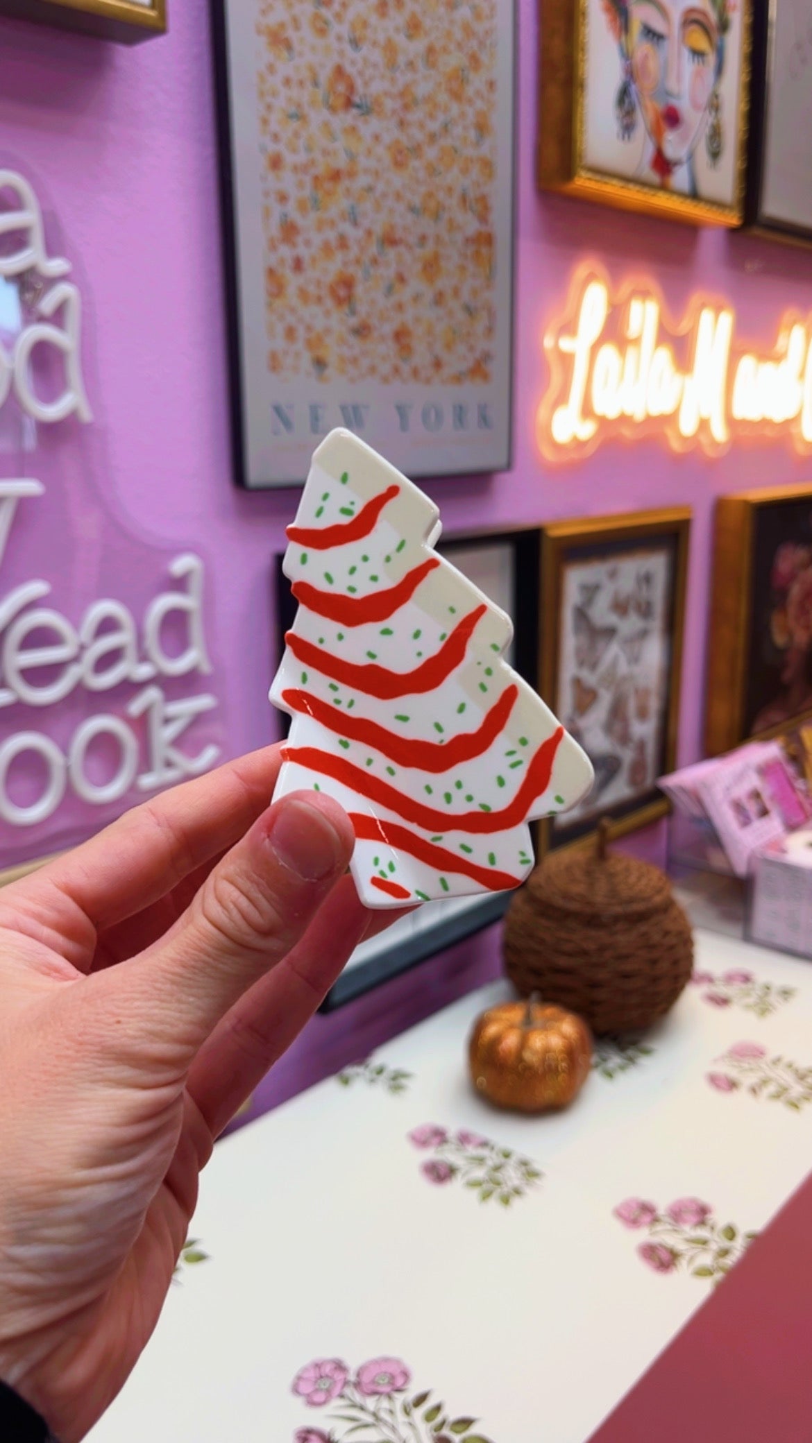Christmas Cake Claw Clip