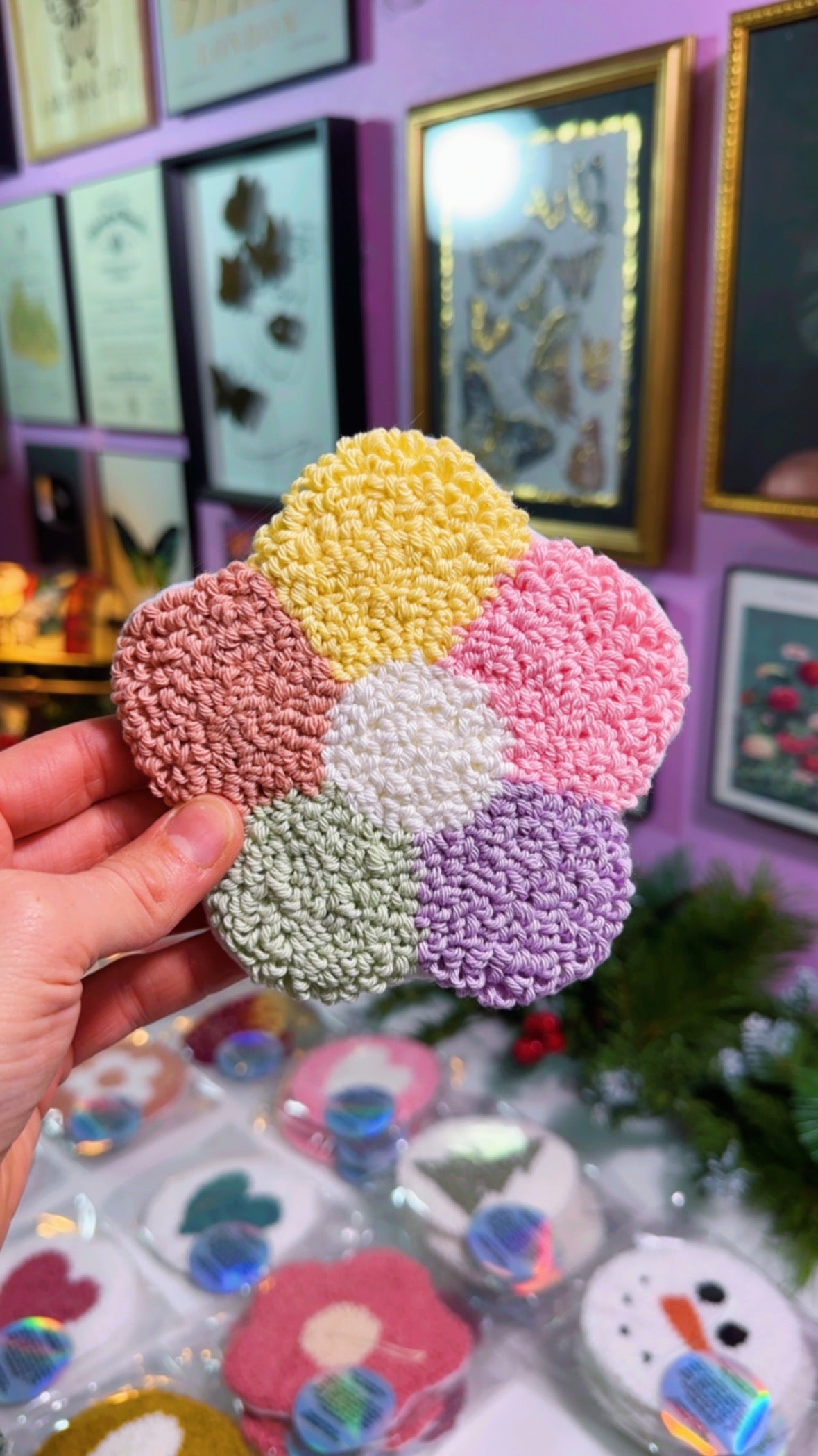 Colorful Flower Handmade Coaster