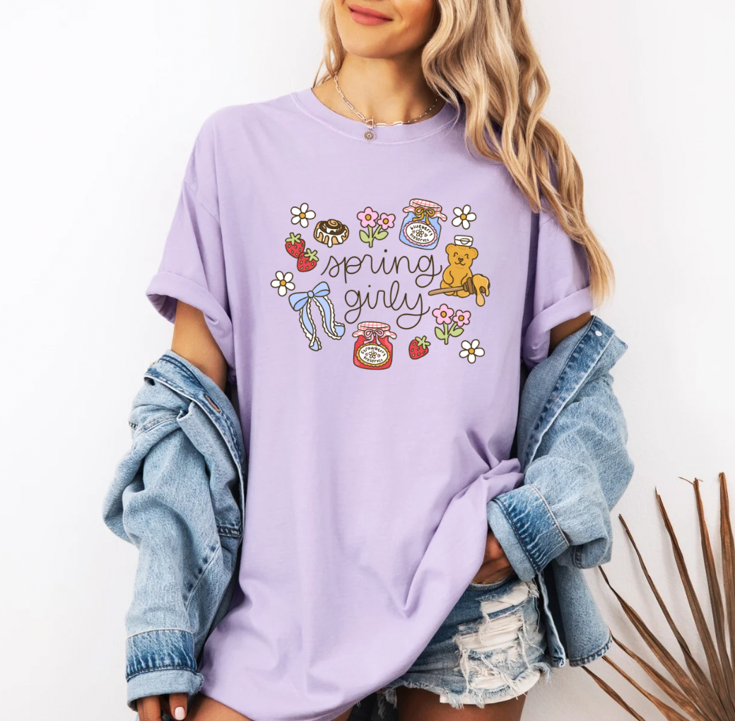 Spring Girlie T-shirt (light purple)