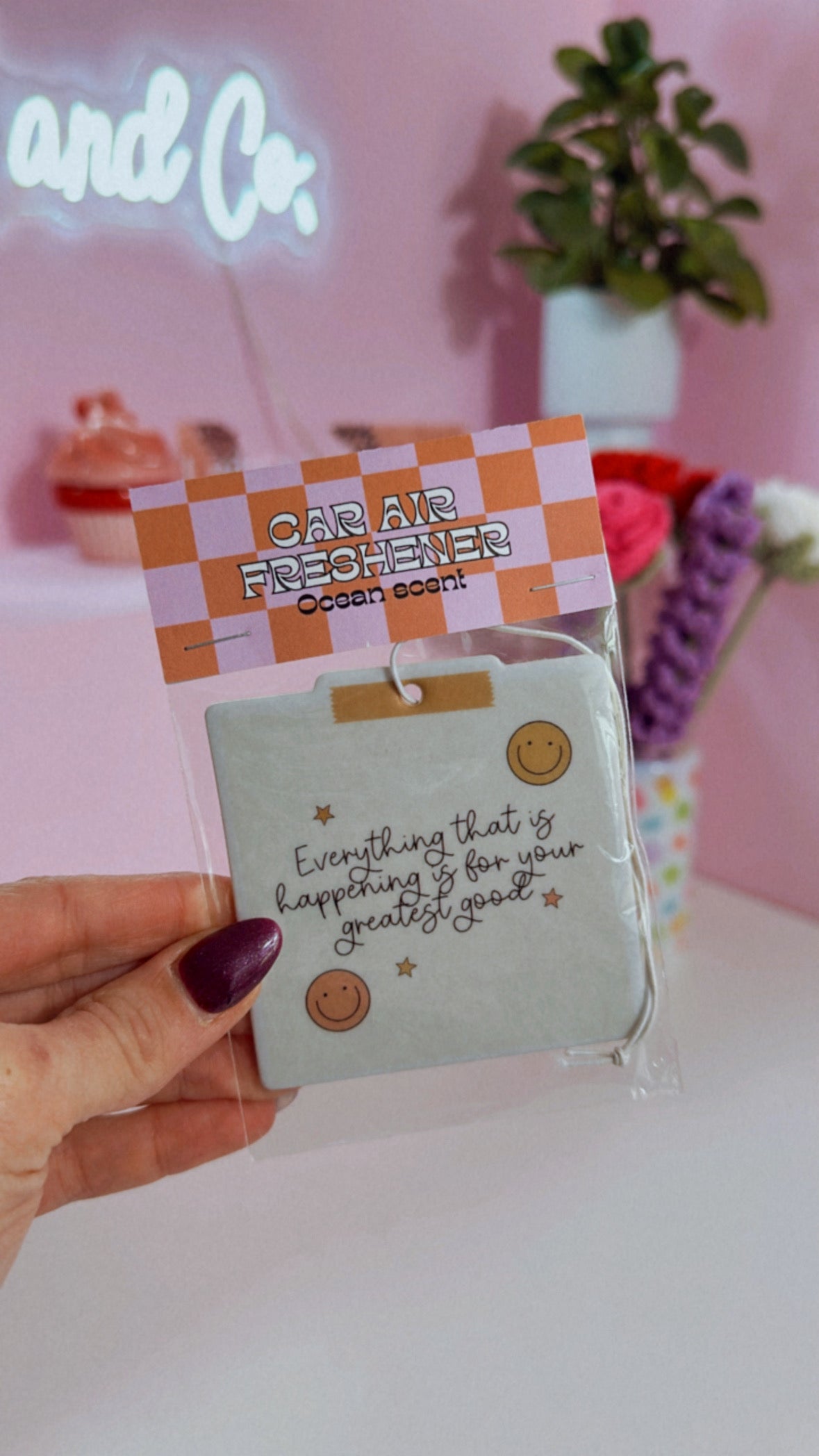 For the Greatest Good Car Freshener (ocean scent)