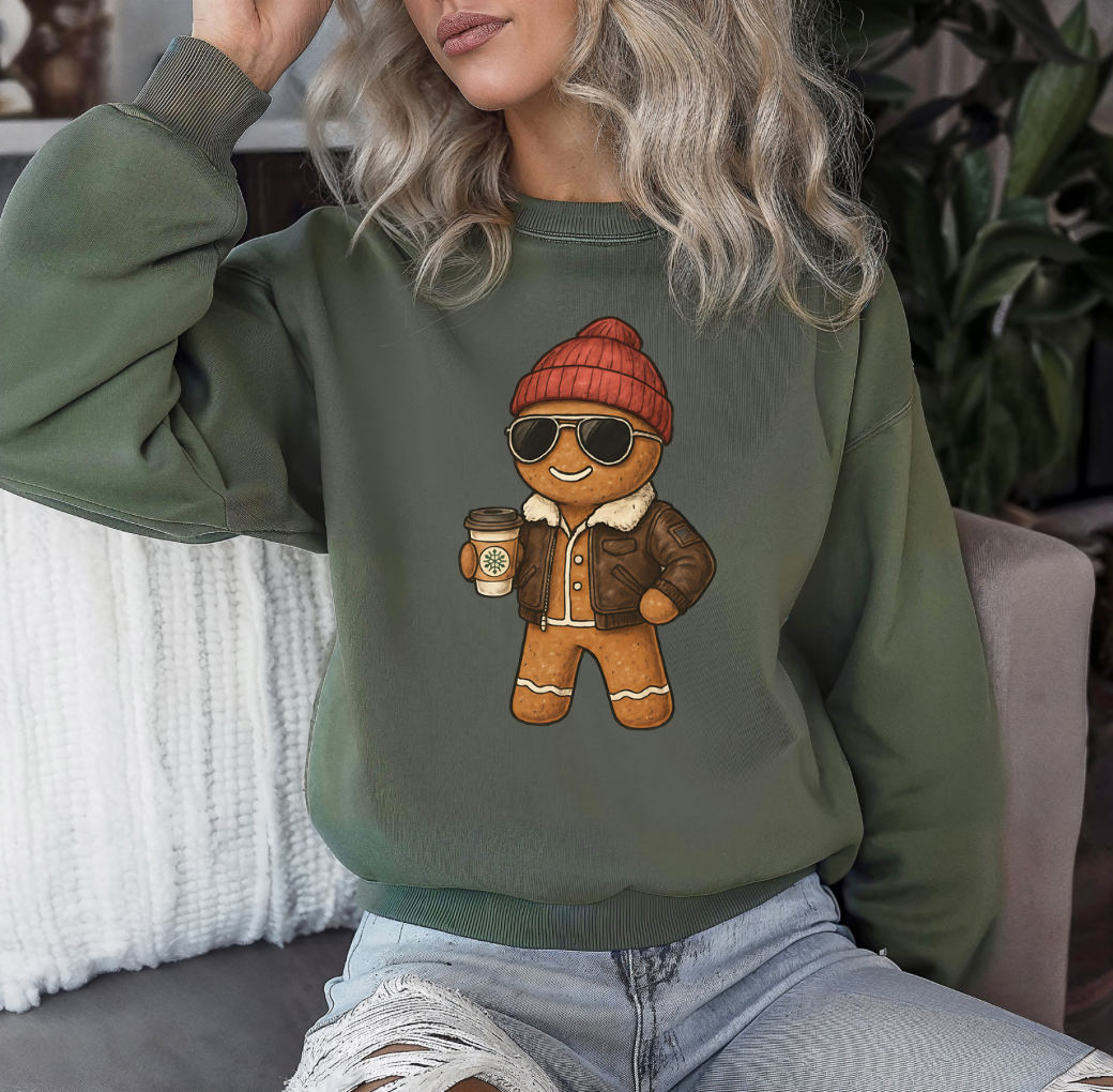 Cool Gingy Crewneck (Mil Green)