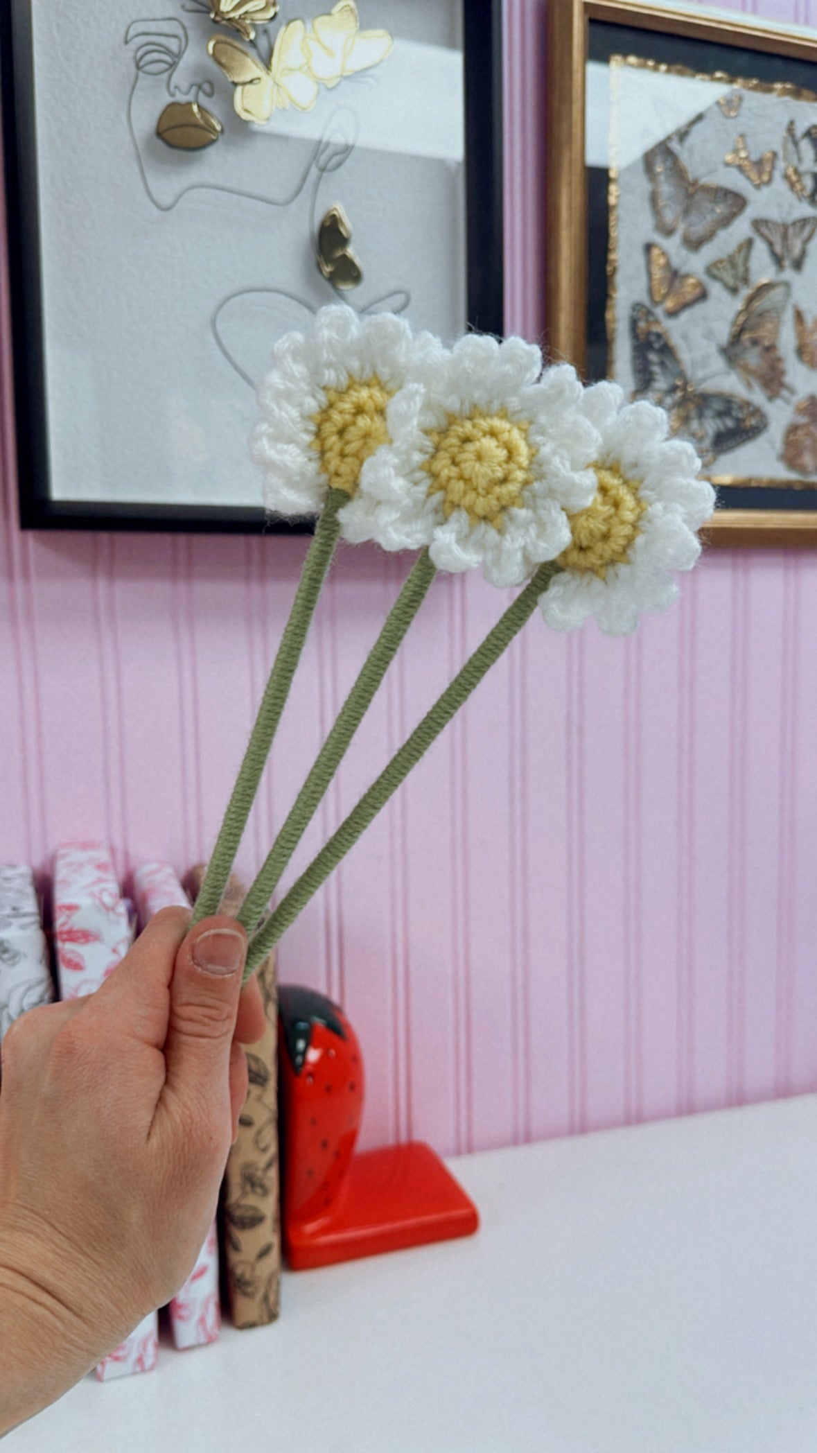 Crochet White Daisy Flower (1)