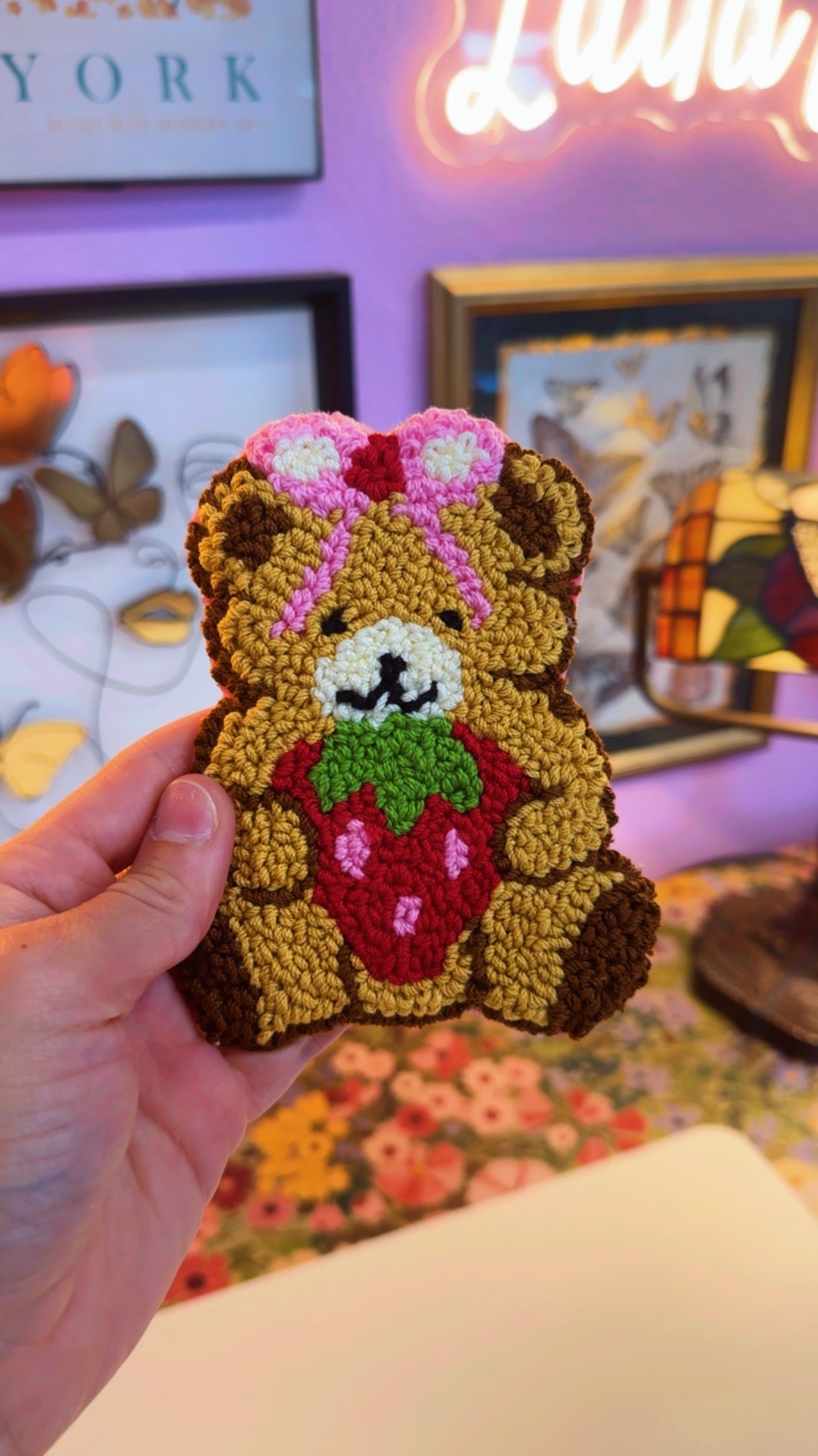 Teddy Handmade Mug Rug Coaster