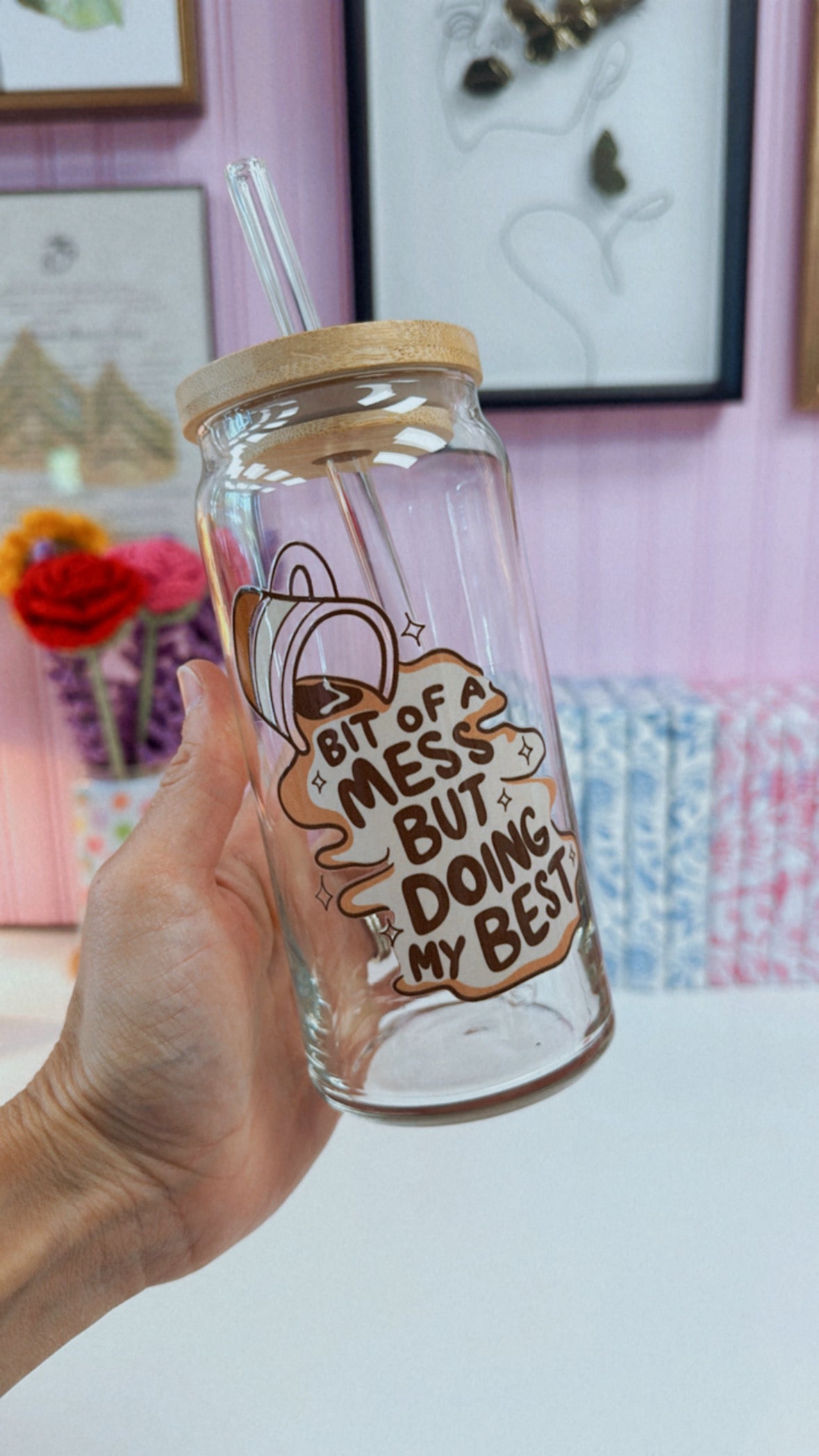 Doing My Best 20 oz Glass