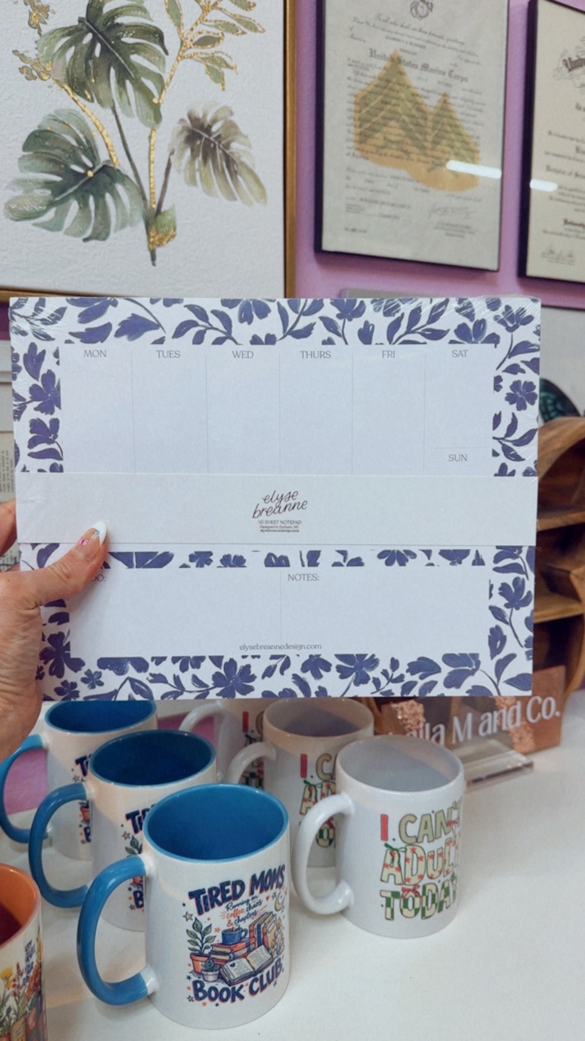 Blue Florals Weekly Planner