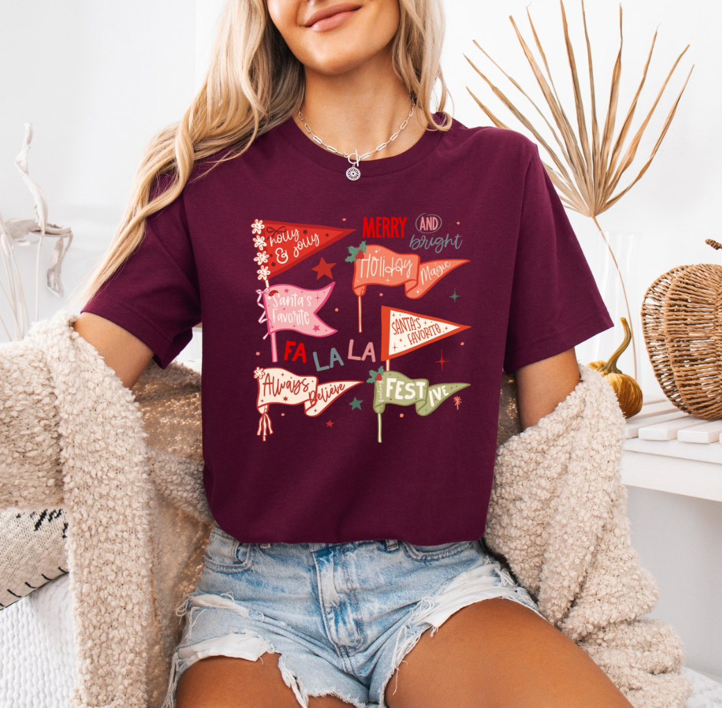 Falala Festive T-shirt (Maroon)