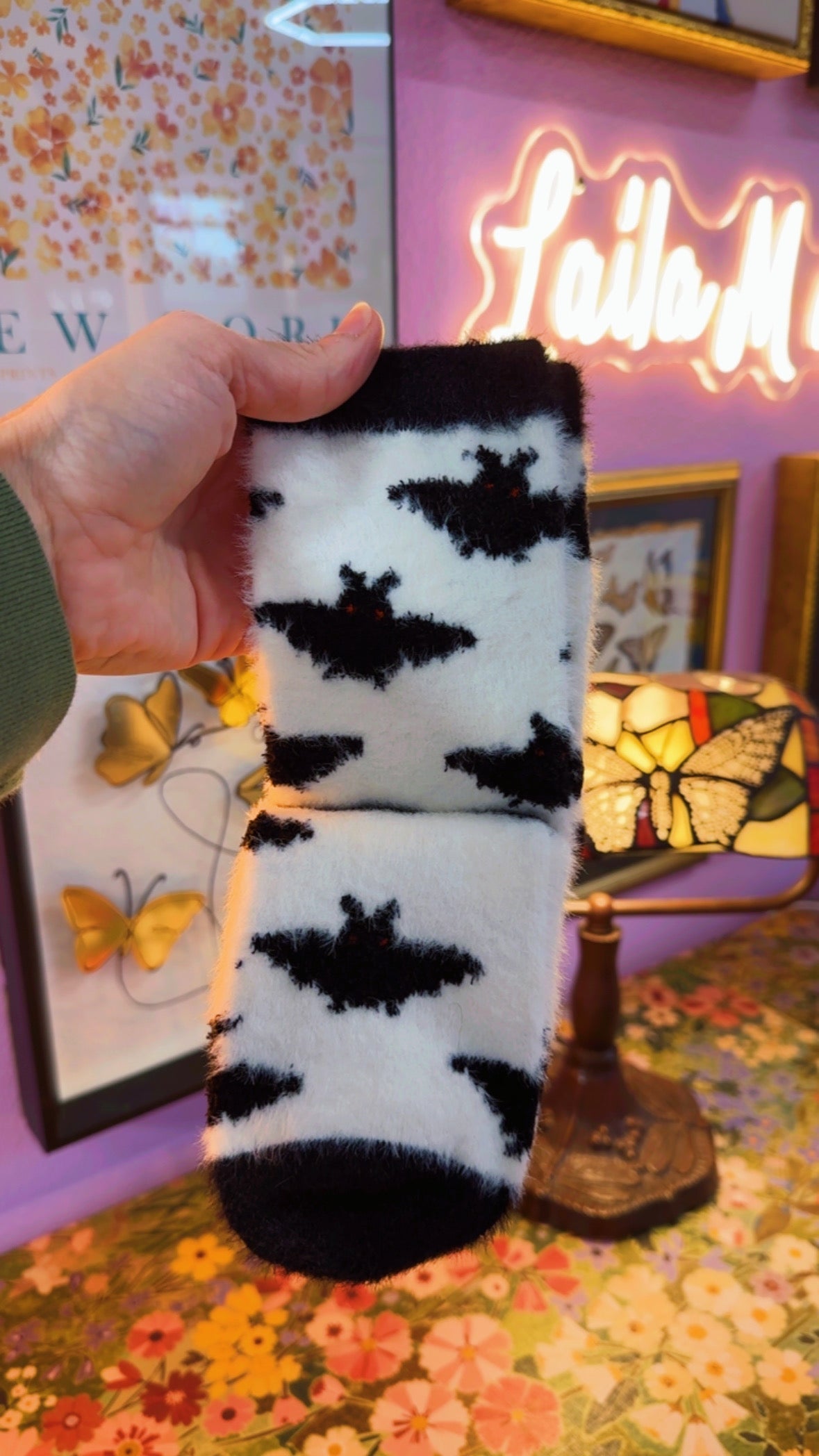 Mothman Fuzzy Socks