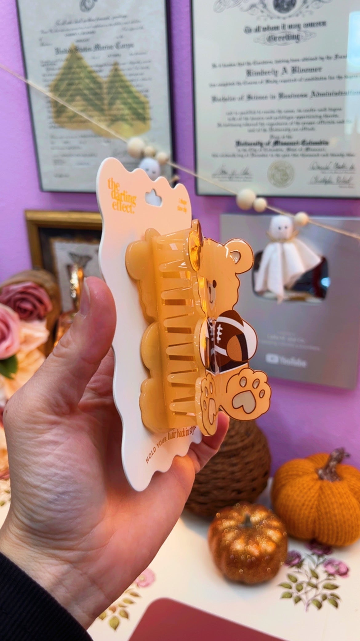 Touchdown Teddy Claw Clip