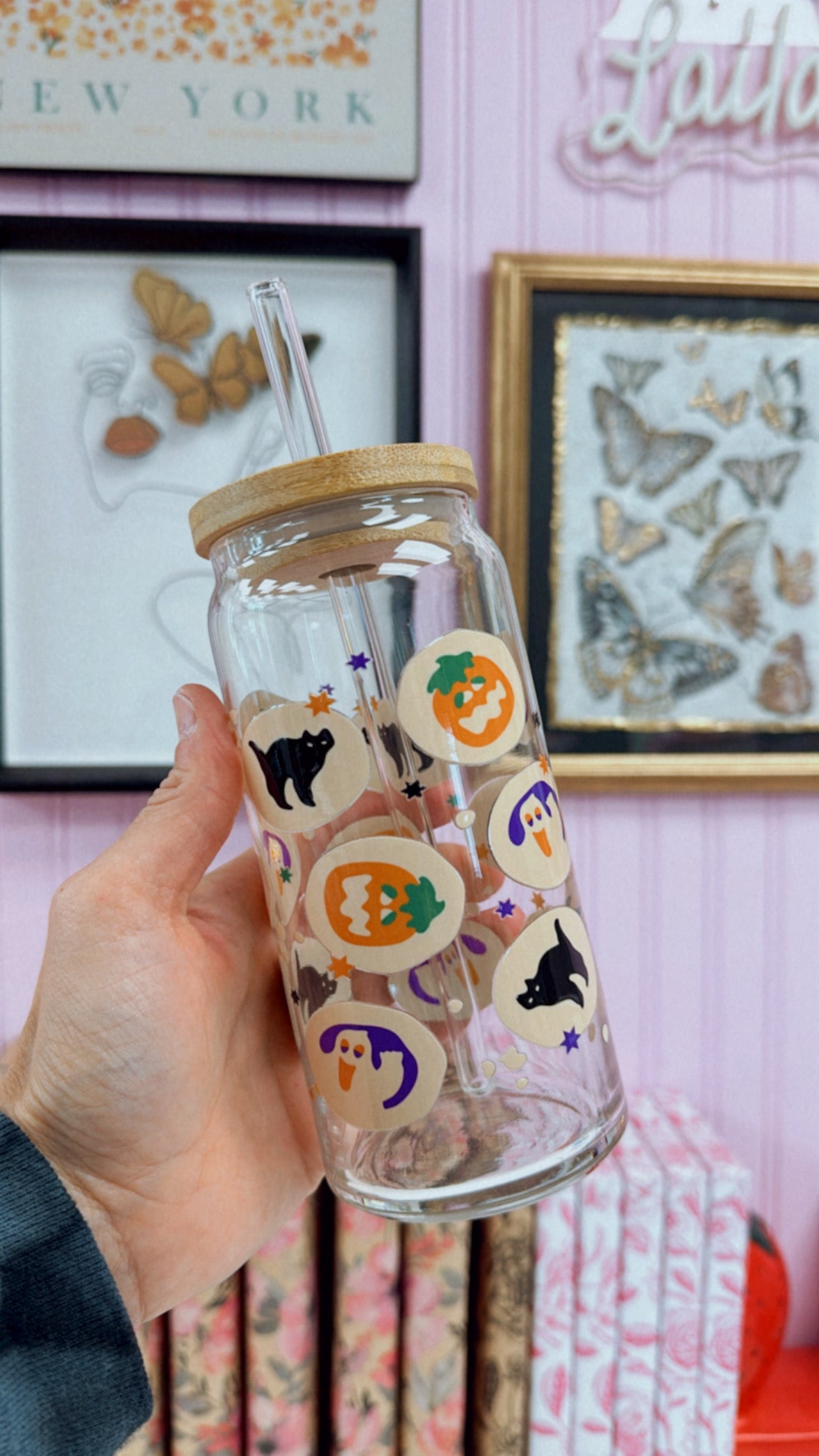 Halloween Cookies 20 oz Glass