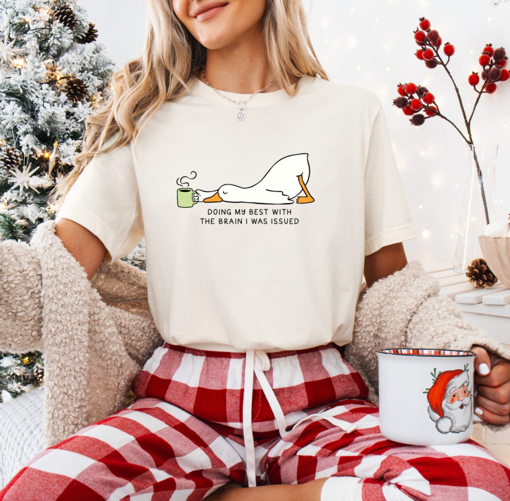 Doing My Best with the Brain I was Issued T-shirt (Ivory)