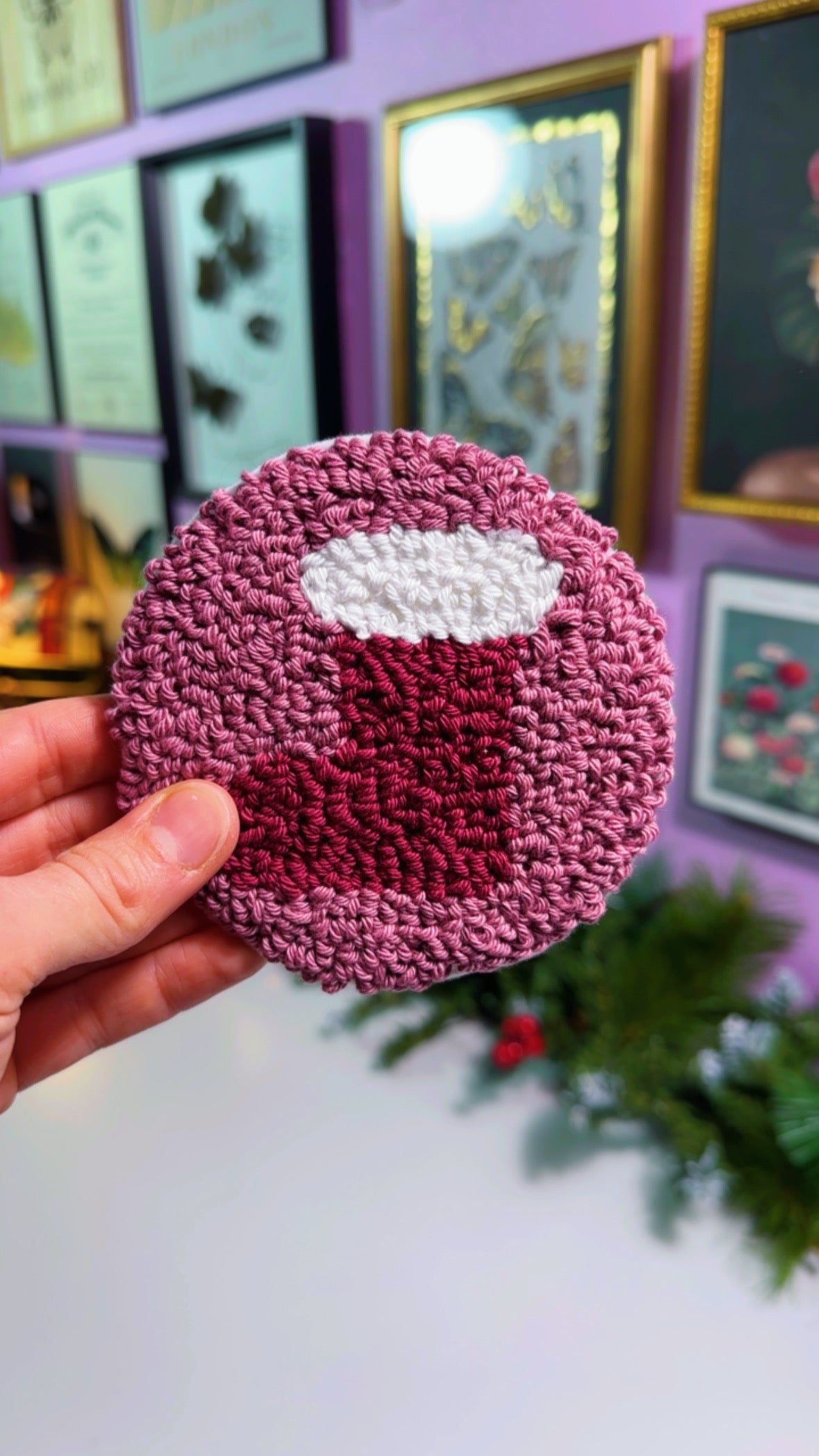 Red Stocking Handmade Coaster