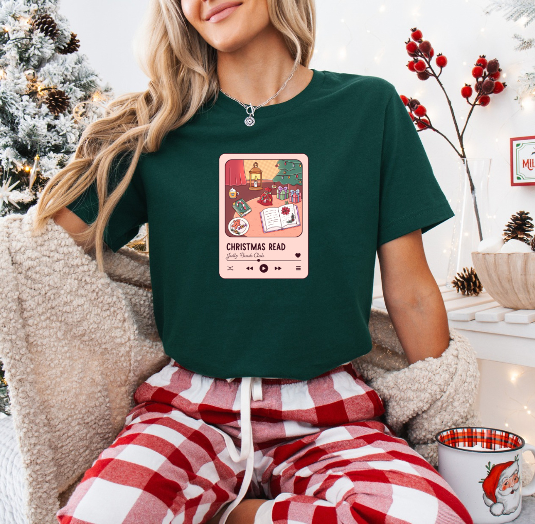Christmas Read T-shirt (Forest)