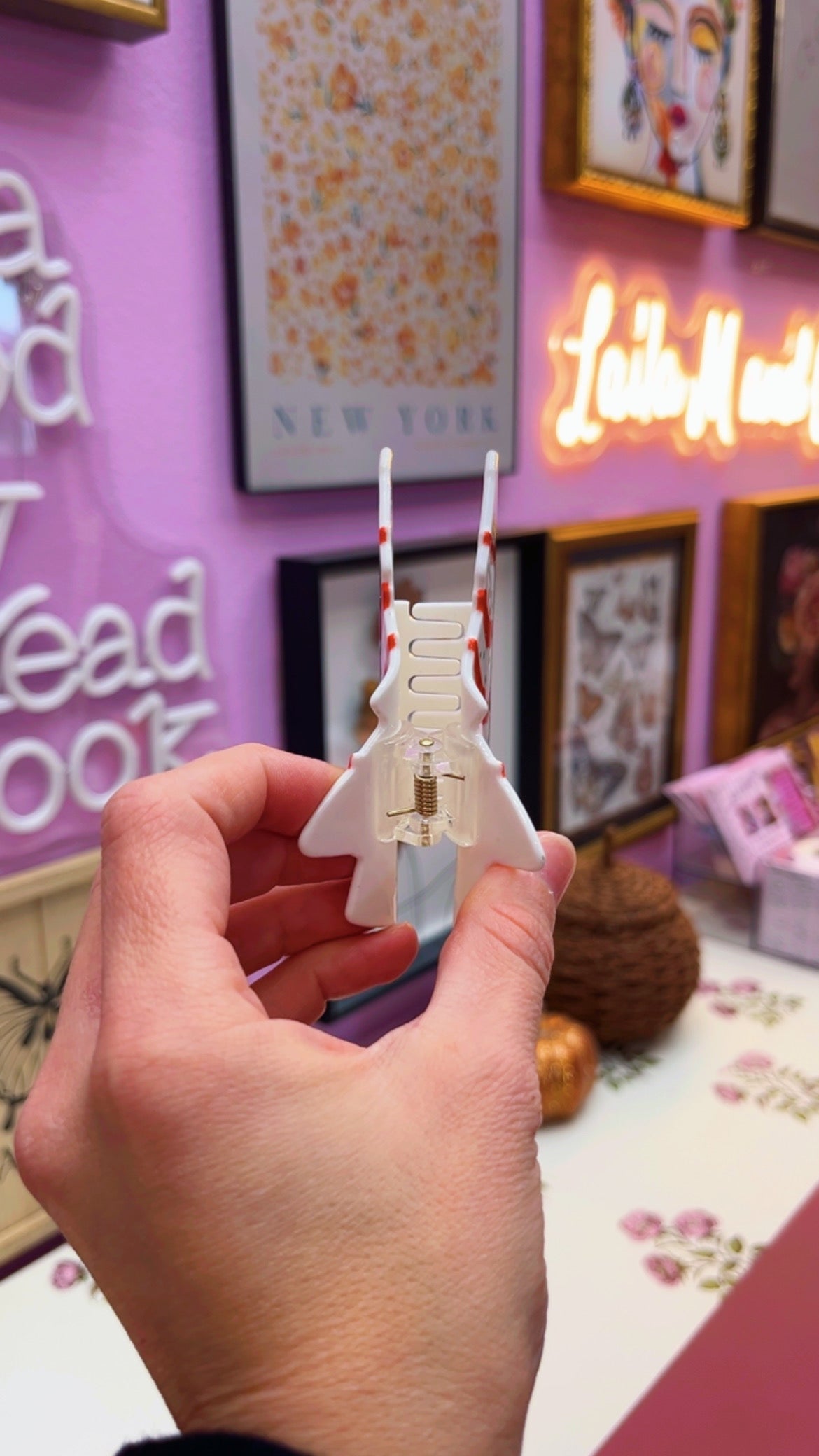 Christmas Cake Claw Clip