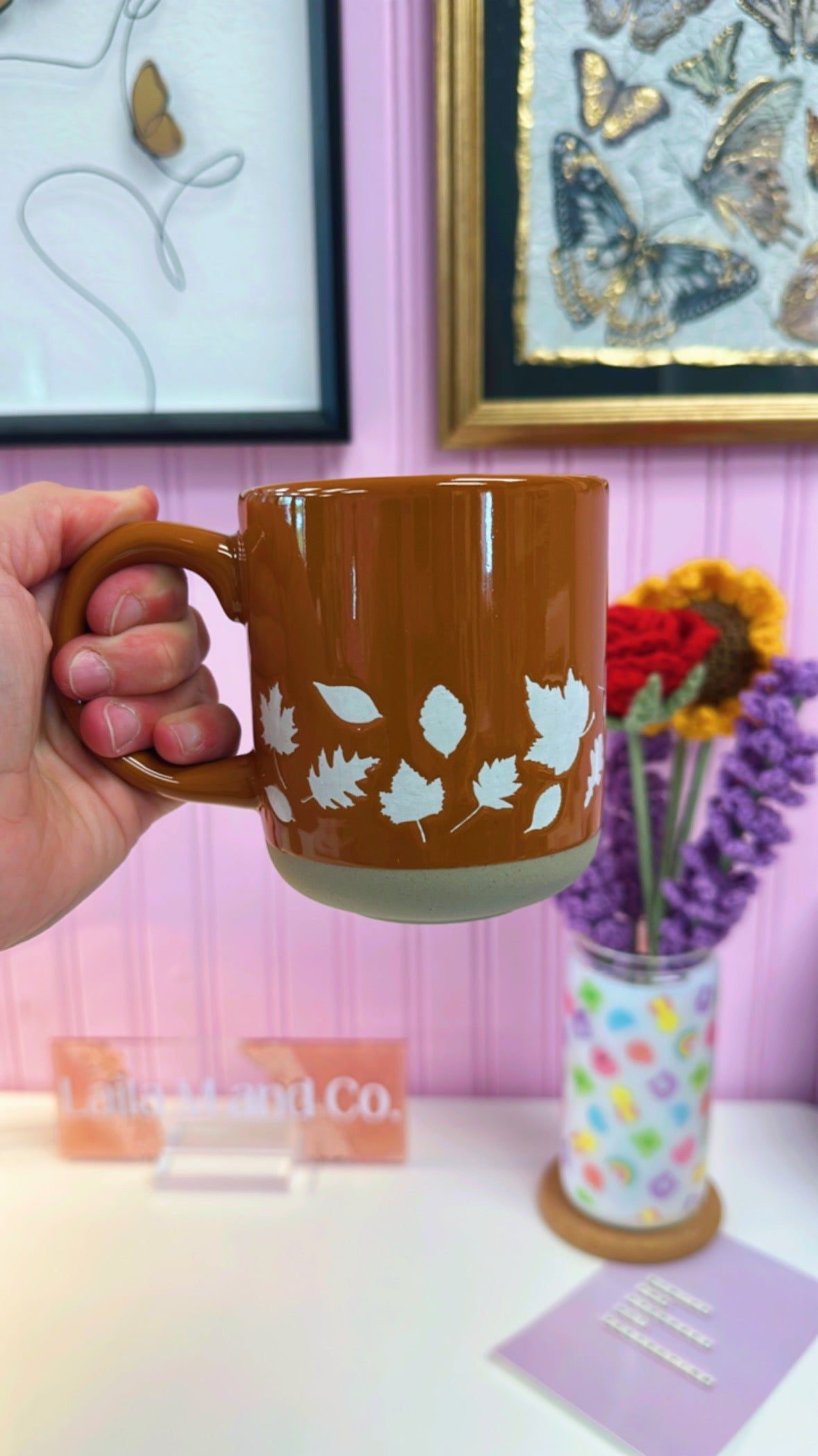 Fall Leaves Stoneware Coffee Mug (14oz)