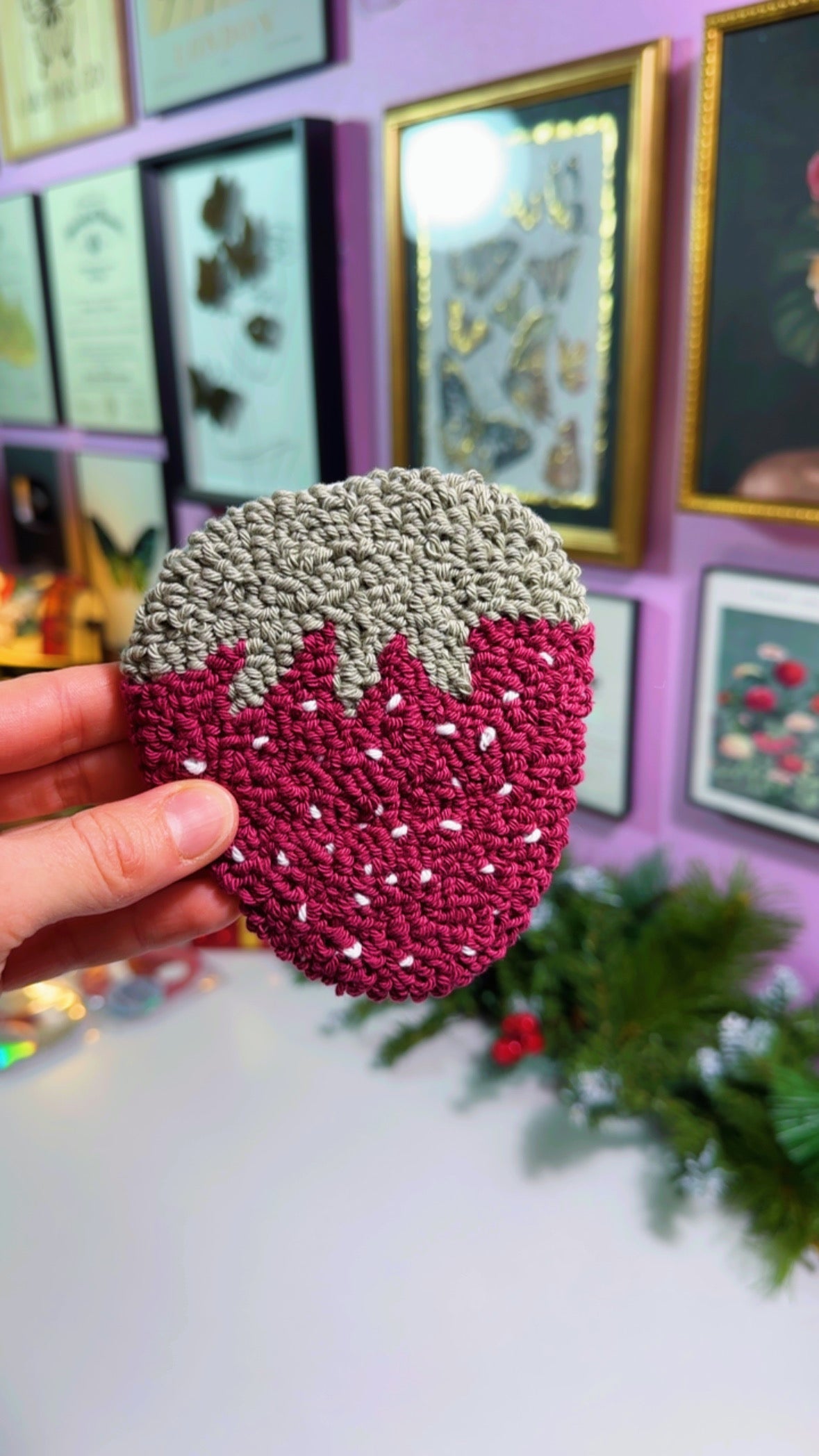 Red Strawberry Handmade Coaster