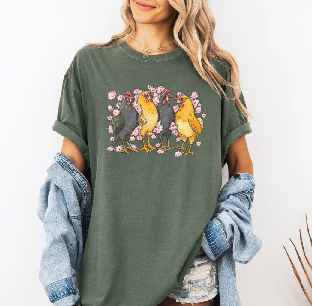 Spring Chickens T-shirt (Sage)