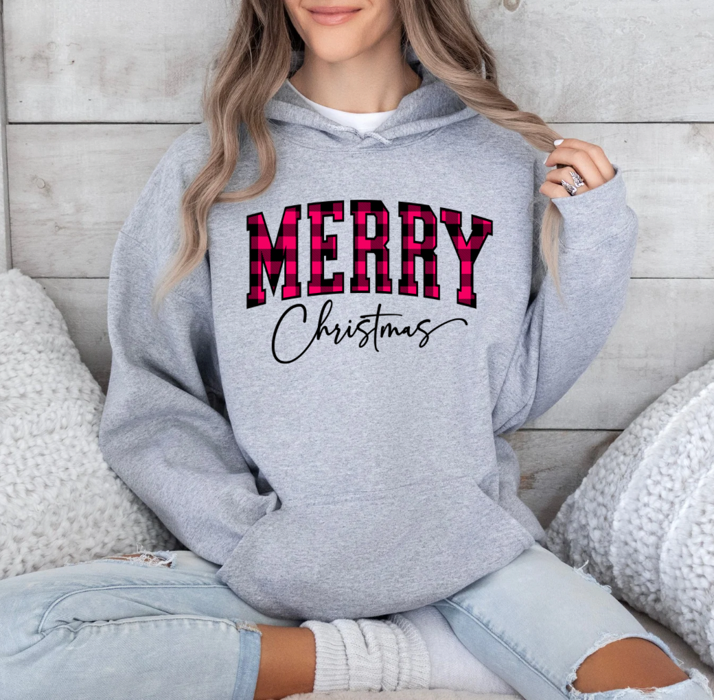 Merry Christmas Hoodie (Grey)