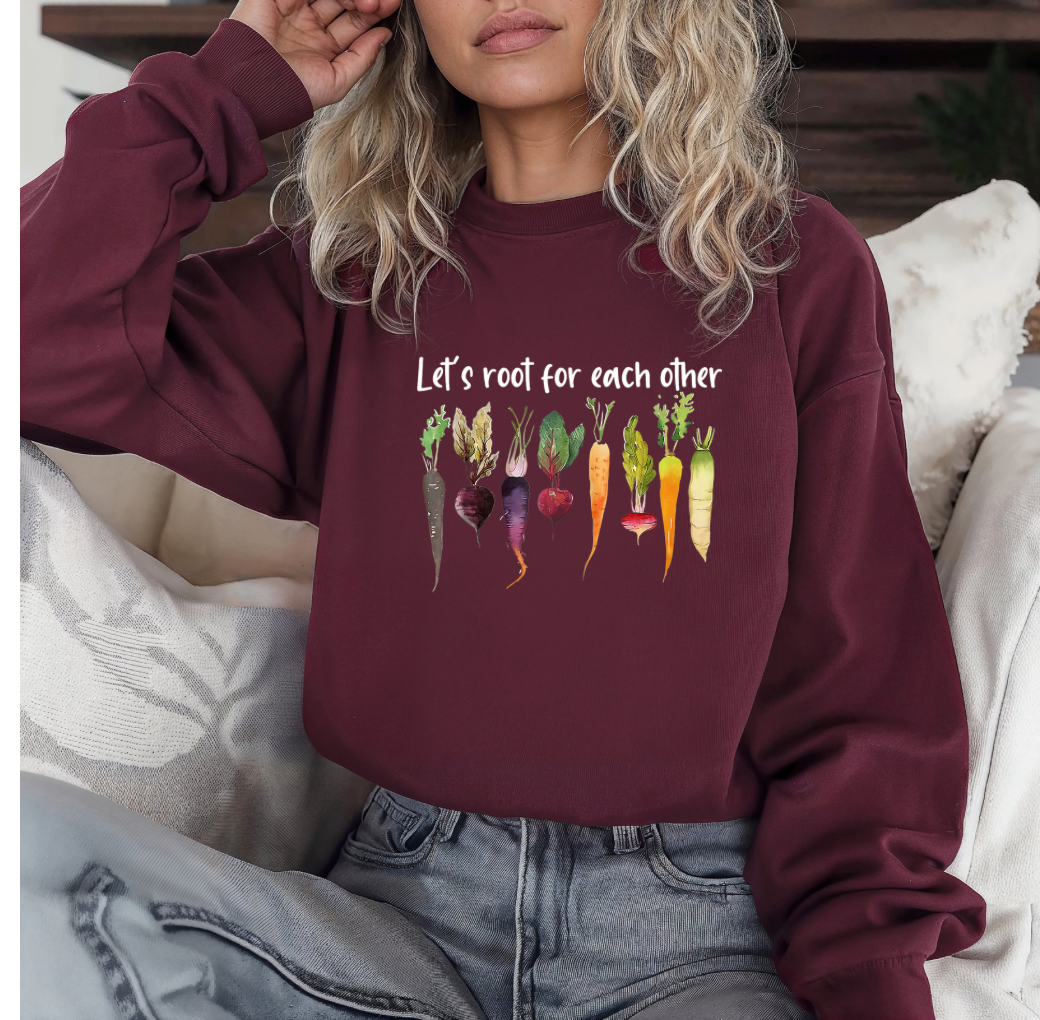 Let’s Root for Each other Crewneck (maroon)