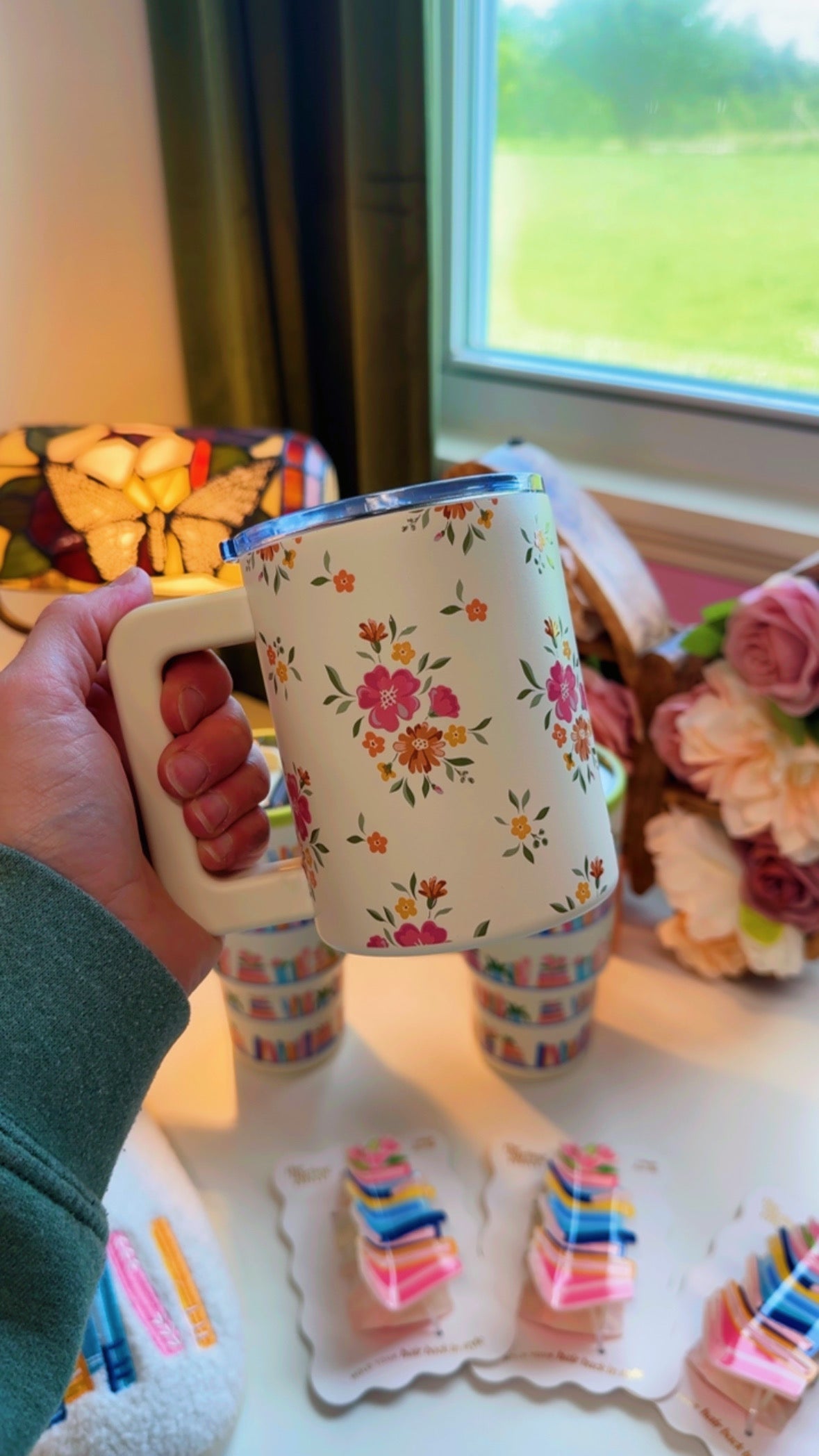 Whimsical Flowers Mug 14 oz