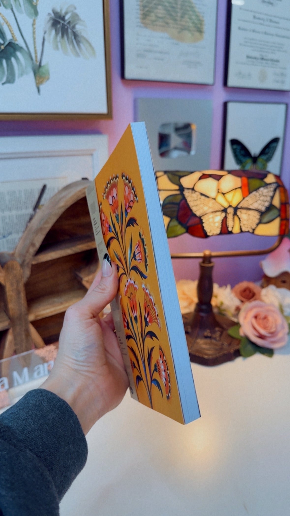 Golden Florals Layflat Notebook