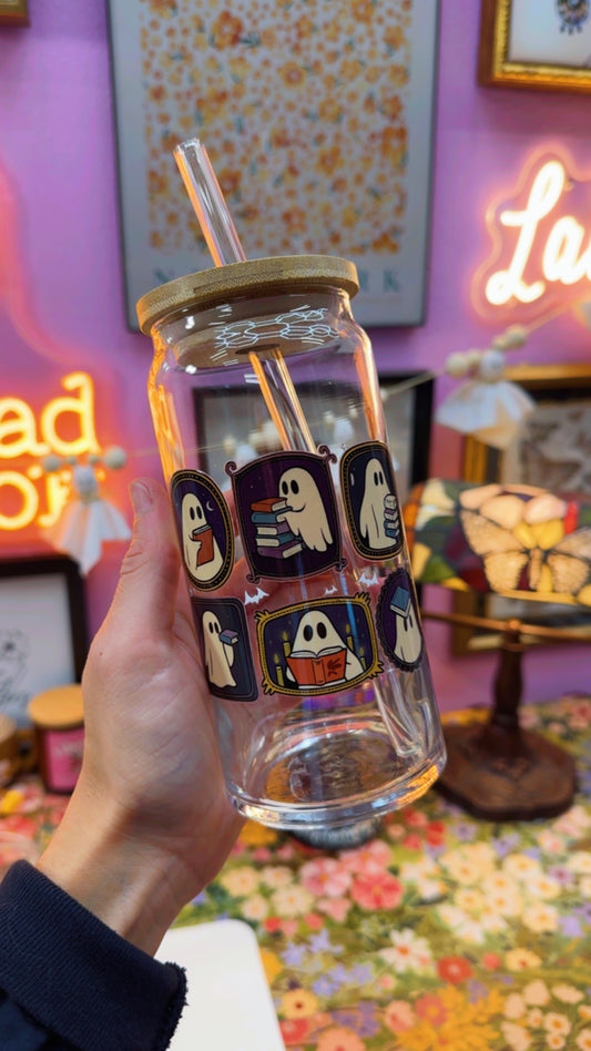 Bookish Ghosts 20 oz Glass