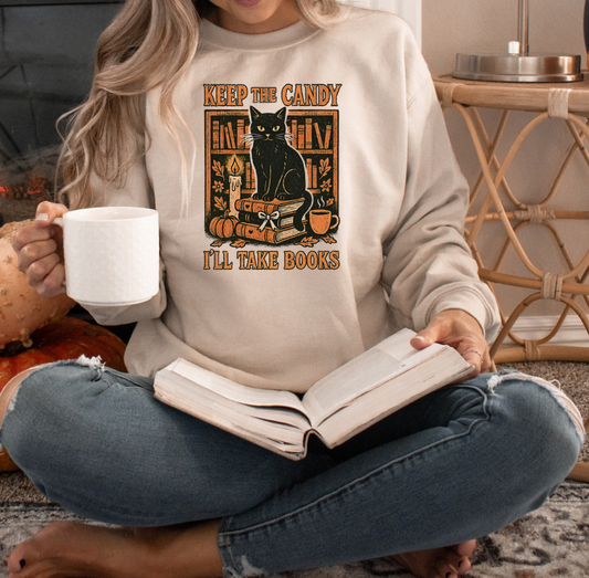 I’ll take Books Crewneck (Beige)