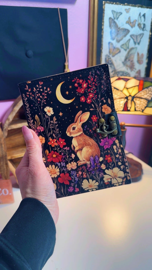 Spring Bunny Leather Journal