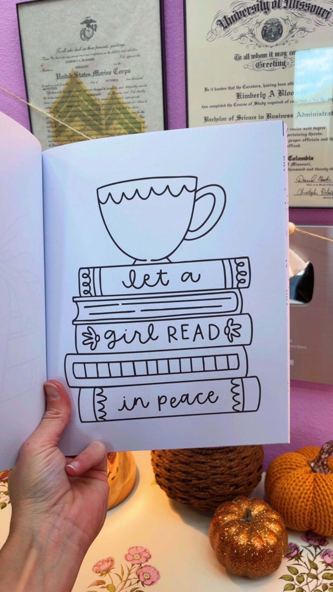 Cozy Book Nook Coloring Book