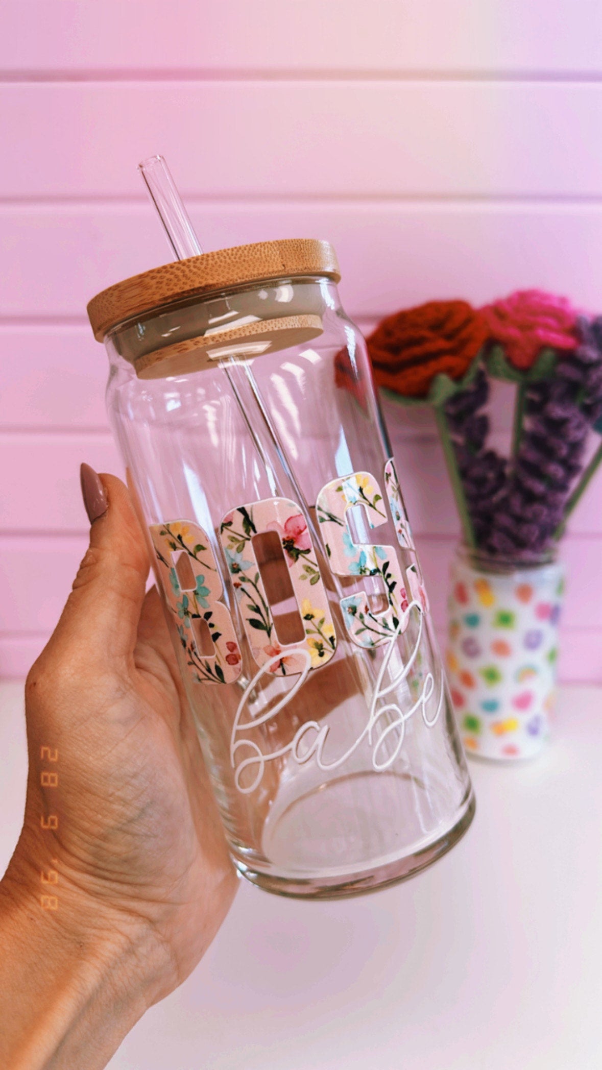 Boss Babe 20 oz Glass Can