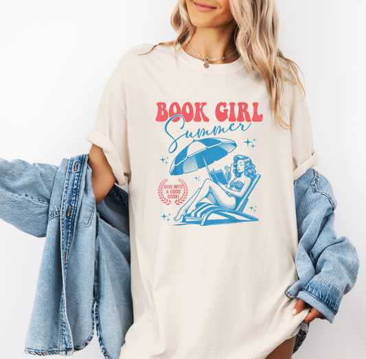 Book Girl Summer T-shirt (Ivory)