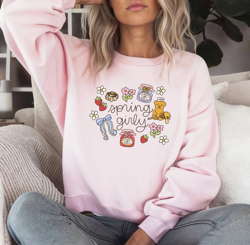 Spring Girly Crewneck (Pink)