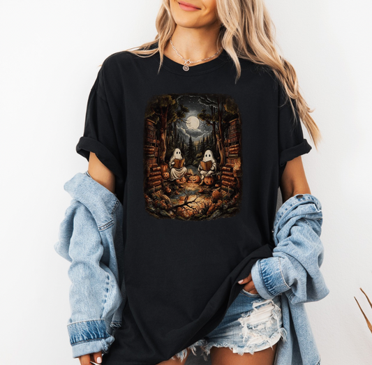 Reading by the Fire t-shirt (black)