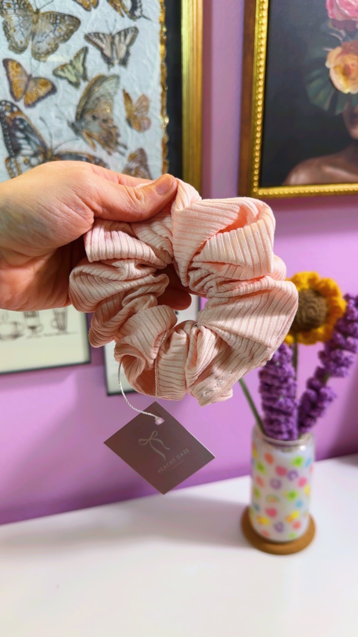 Baby Pink Handmade XL Scrunchie