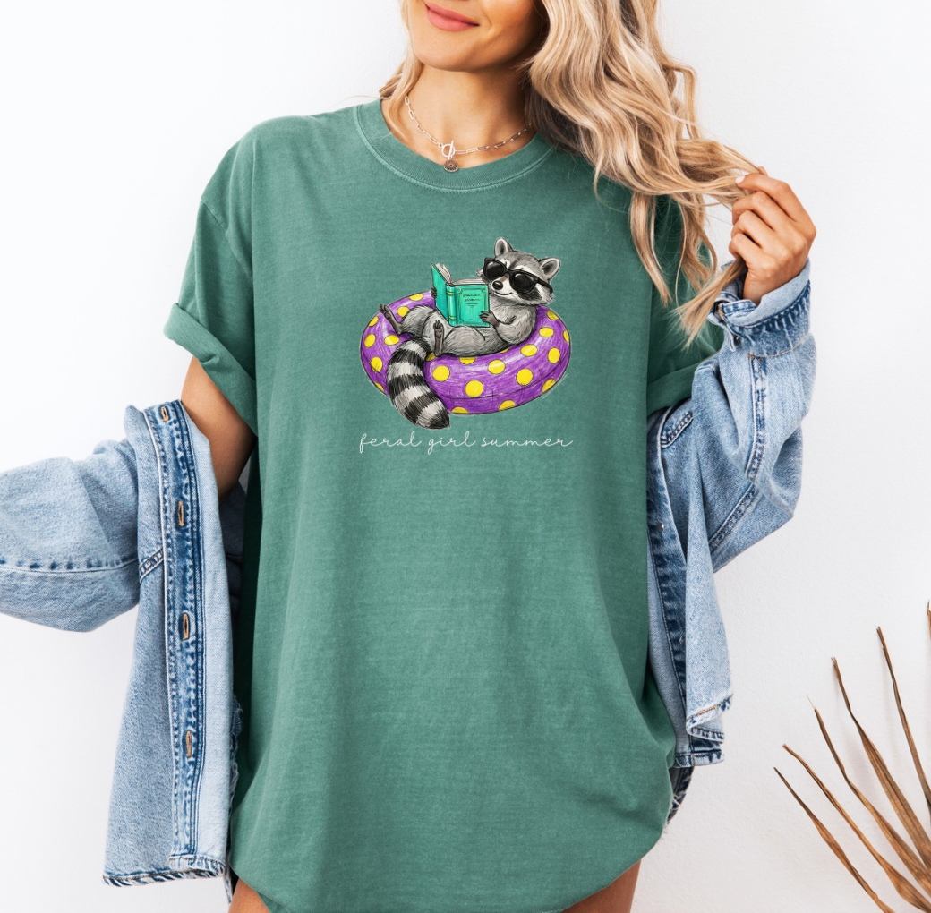 Feral Girl Summer T-shirt (Green)