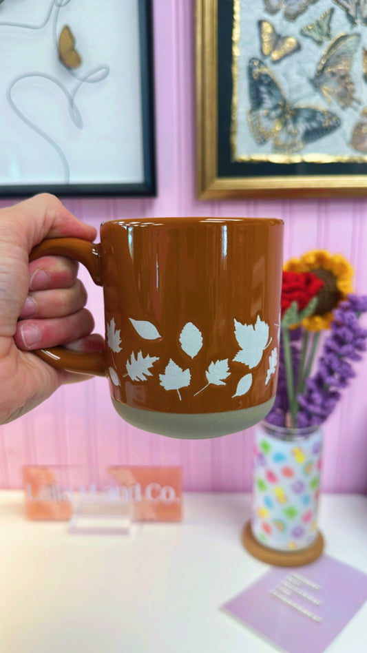 Fall Leaves Stoneware Coffee Mug (14oz)