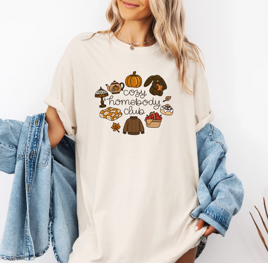 Cozy homebody club T-shirt (Ivory)