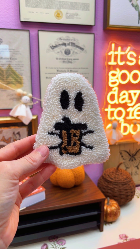 Coffee Ghost Mug Rug Coaster