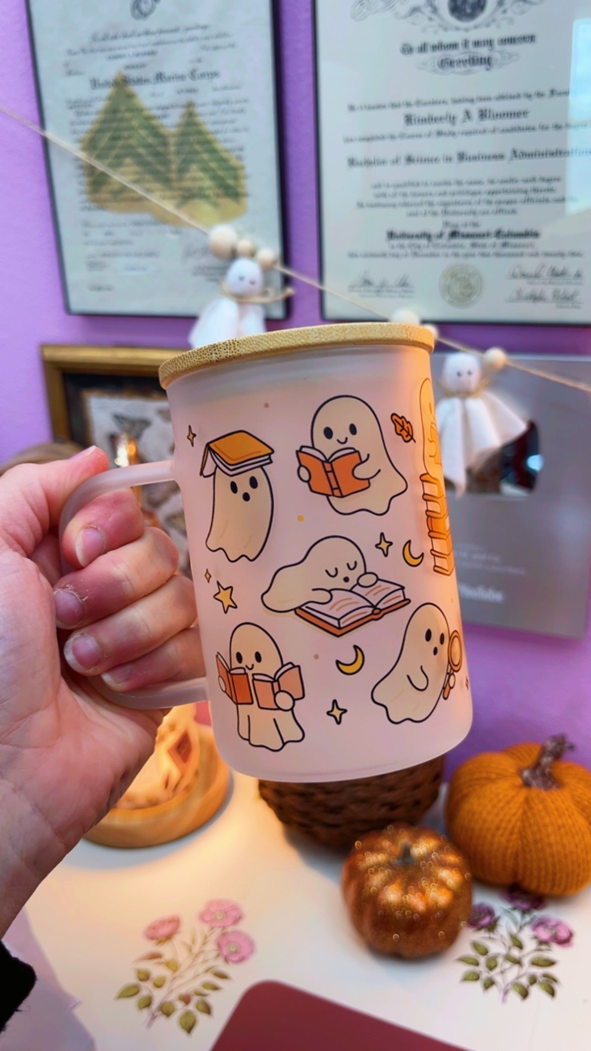Reading Ghosts Glass Mug
