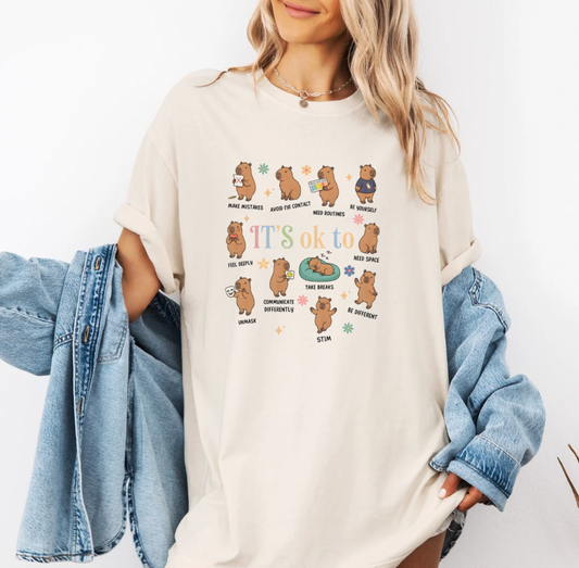 It’s Okay to… Capybara Ed. T-shirt (Ivory)