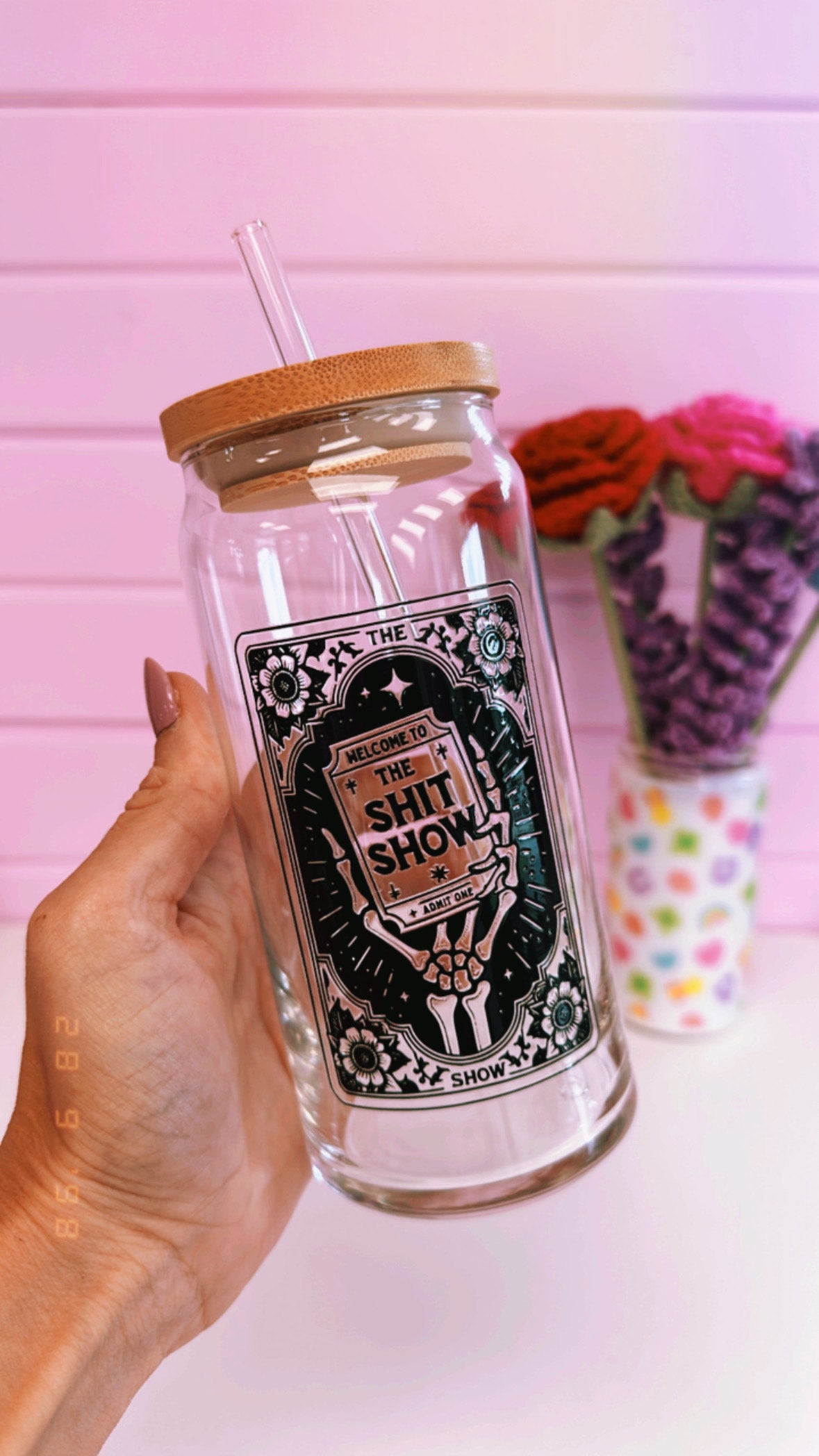 Shit Show 20 oz Glass Can