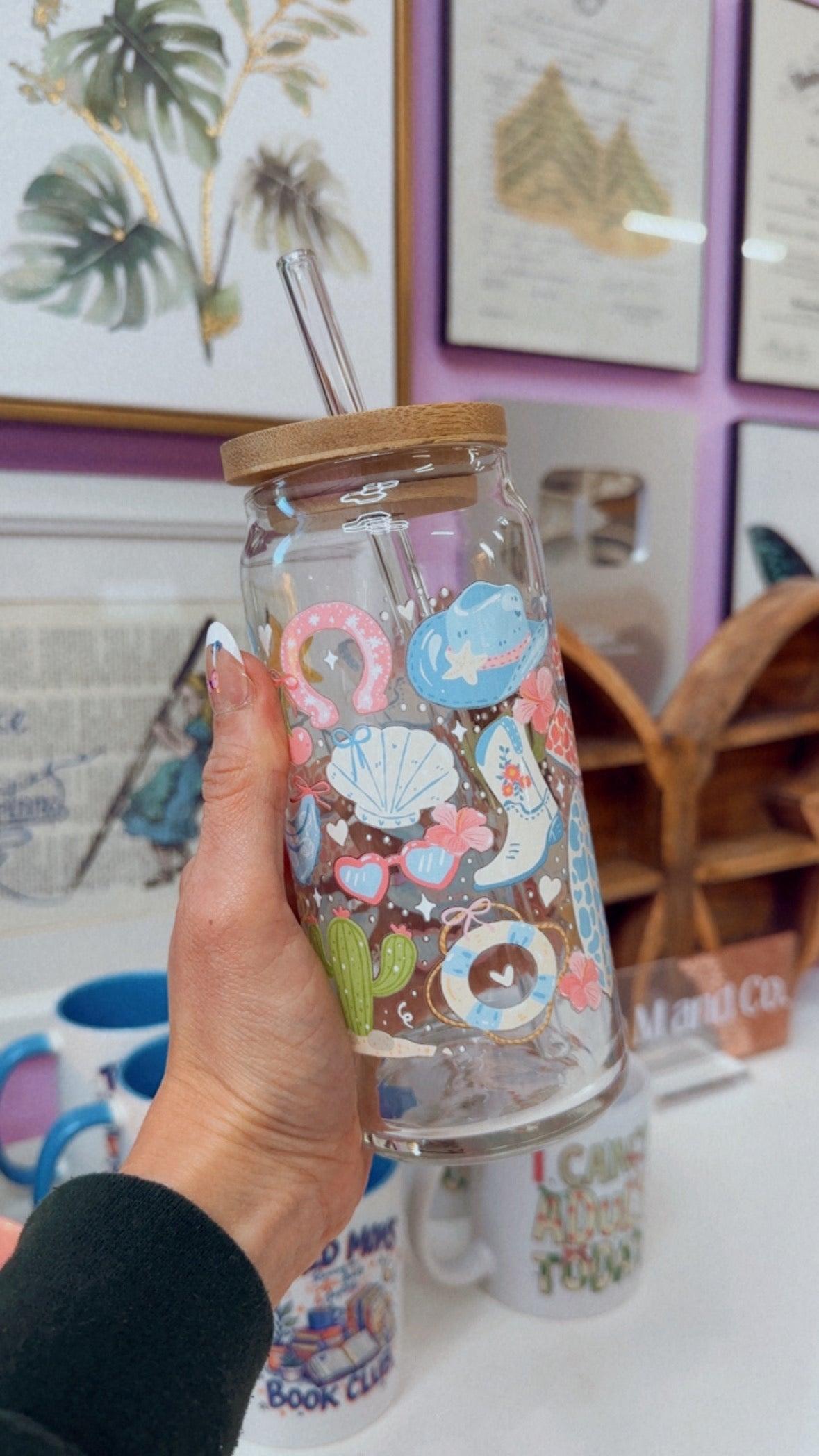 Beach and Boots 20 oz Glass