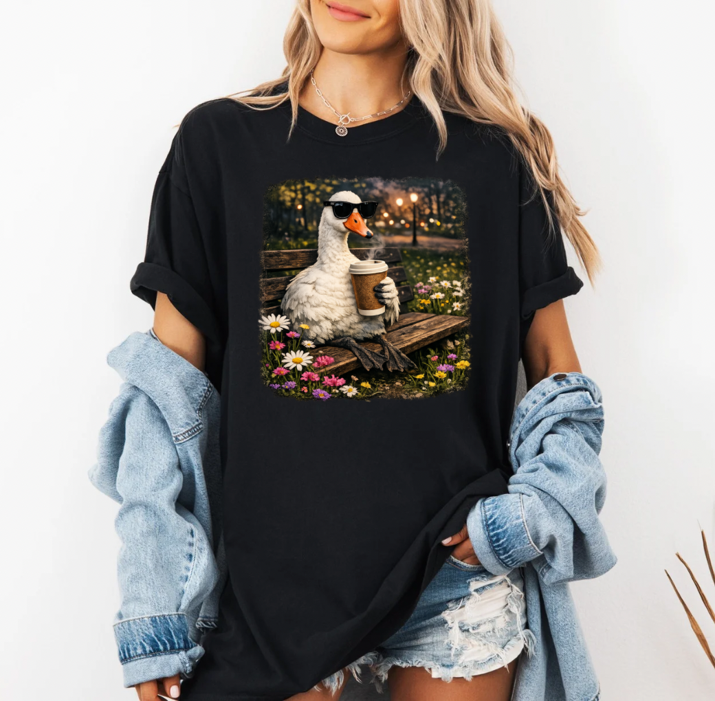 Caffeinated Duck T-shirt (Black)