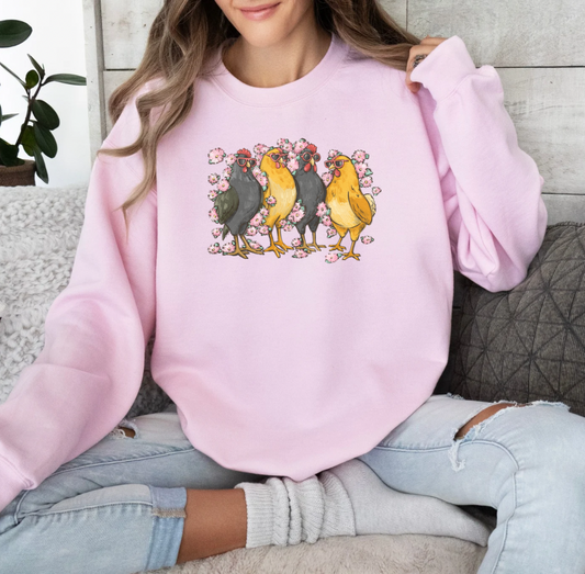 Spring Chickens Crewneck (Pink)