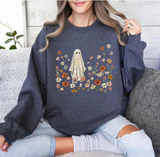 Frolicking Ghost Crewneck (Heather grey)