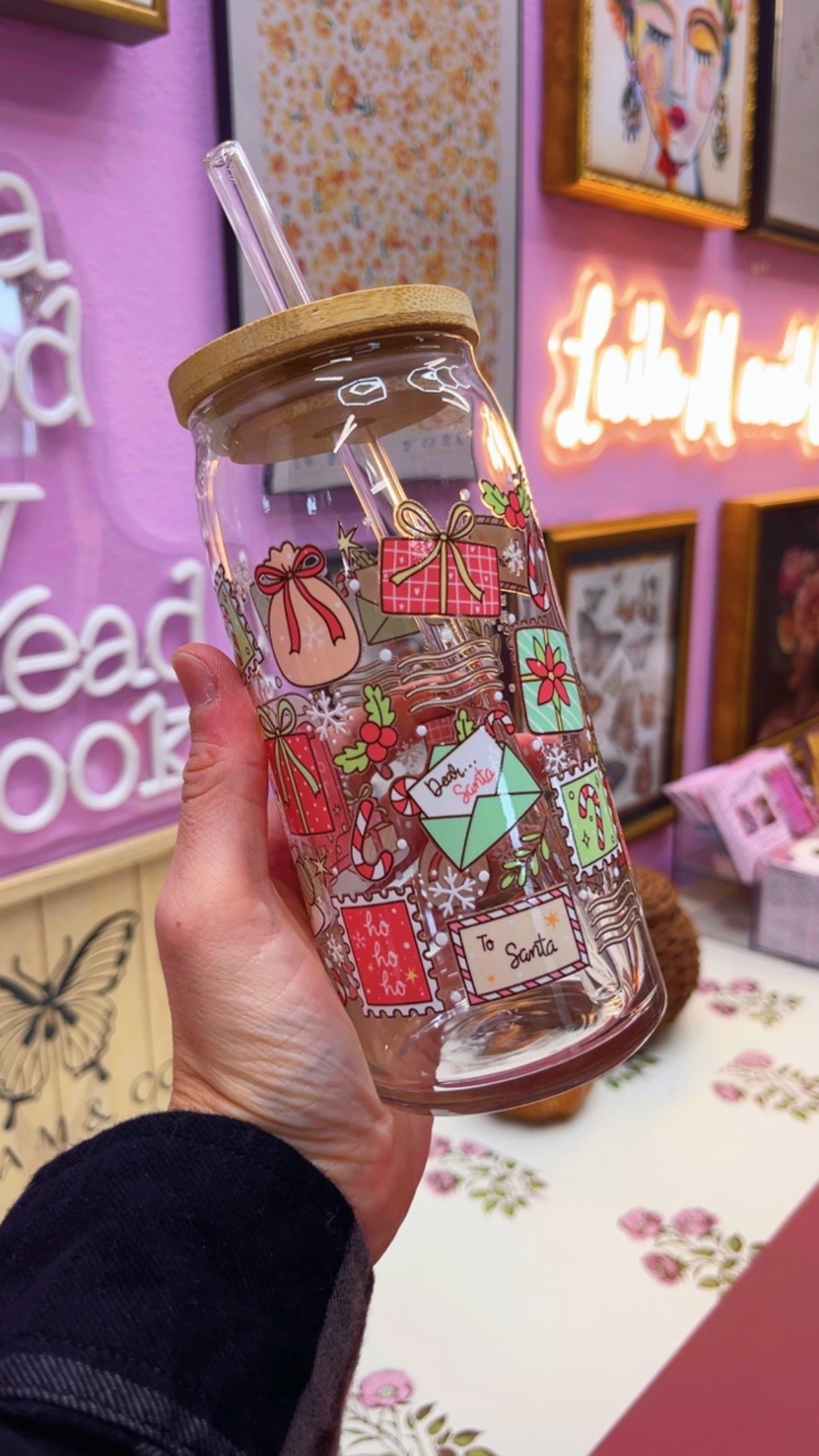Letters to Santa 20 oz Glass Can